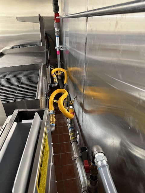 Gas lines and commercial kitchen connections